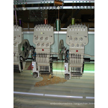 Flat Embroidery Machine with Simple Cording Device